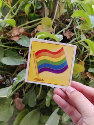 Rainbow flag sticker